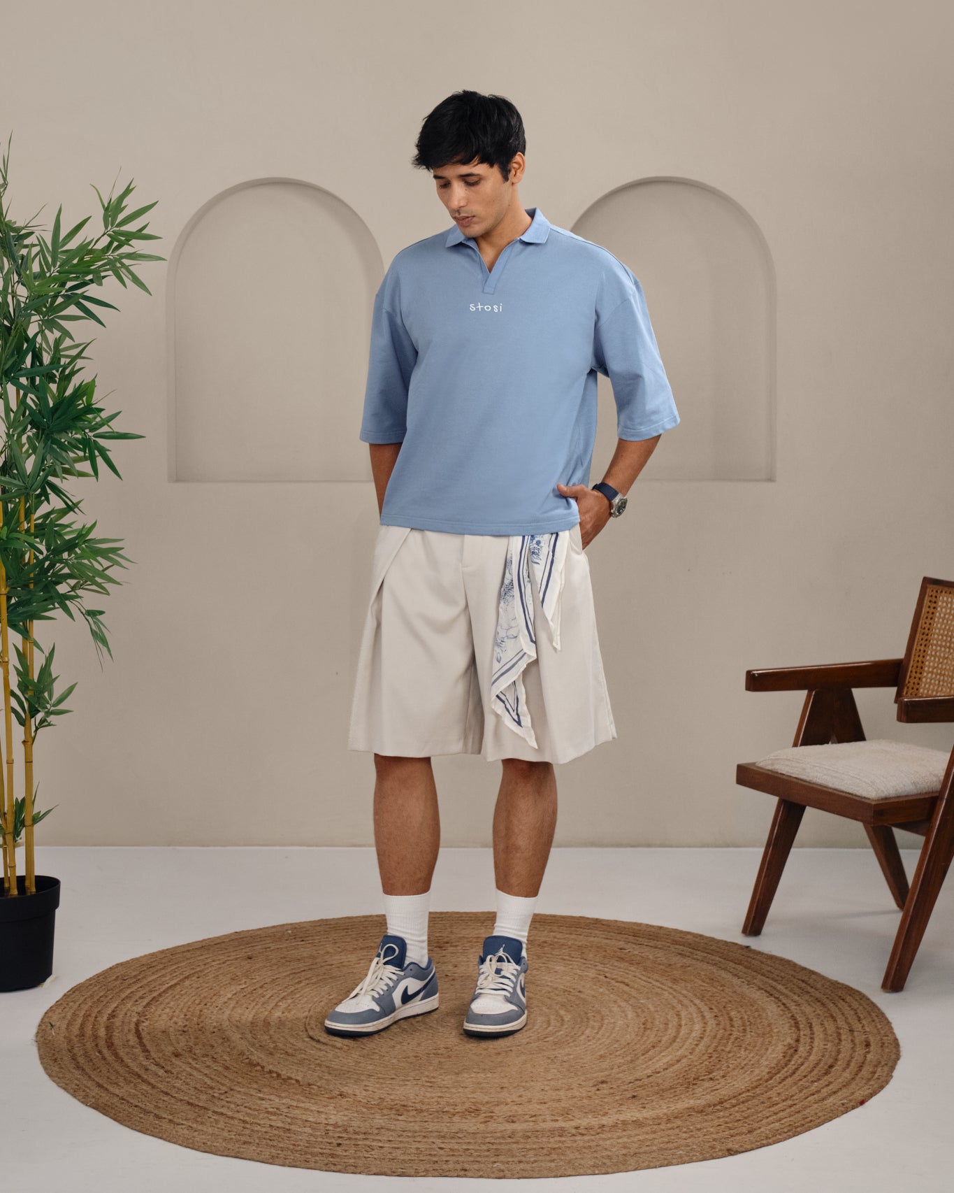 Sea Blue Oversized Polo