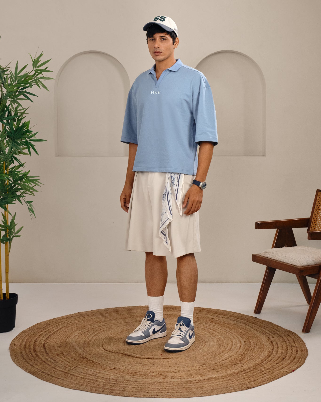 Sea Blue Oversized Polo