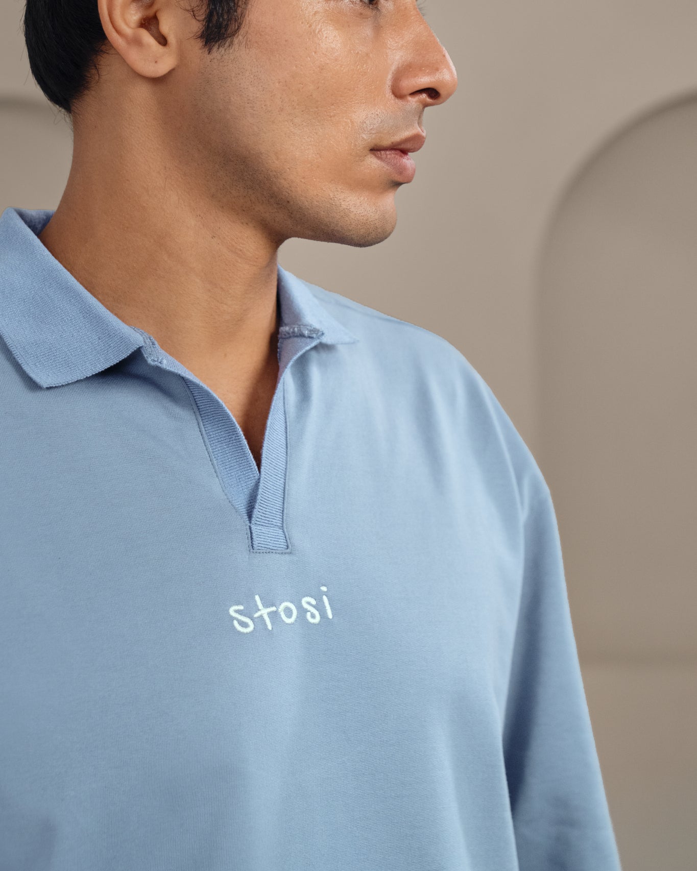 Sea Blue Oversized Polo