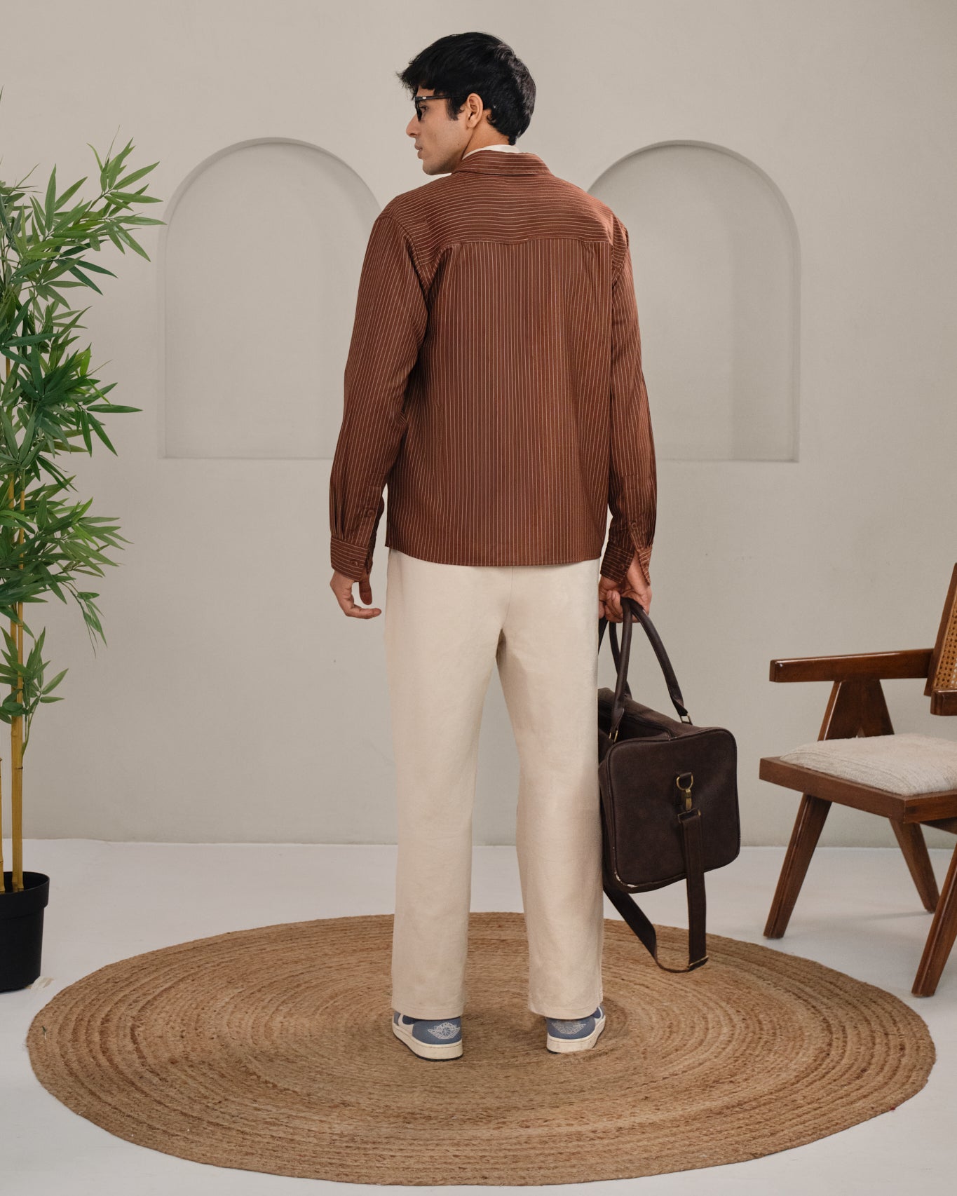 Brown Pinstripe Shirt