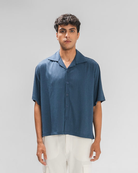 Light Blue Textured Shirt