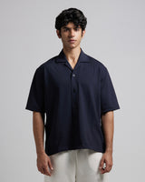 Midnight Blue Cuban Shirt