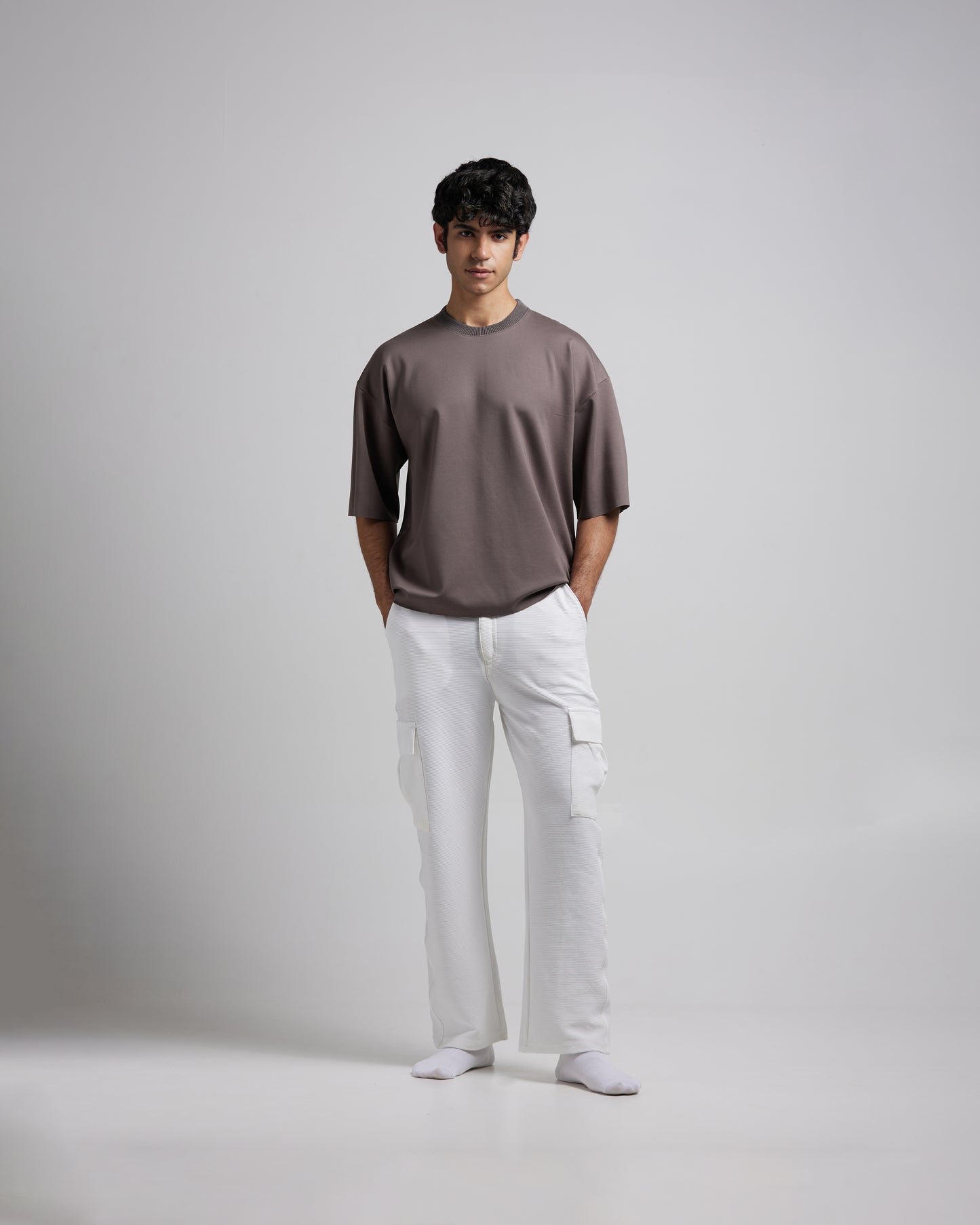 White Corduroy Cargo Pant